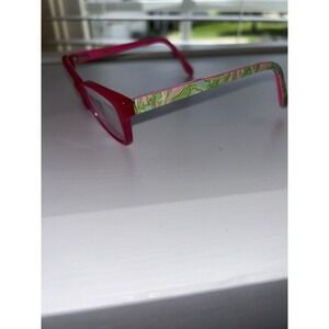 Lilly Pulitzer Eyeglasses "Cozy" Pink green Optical Frame *Has Prescription